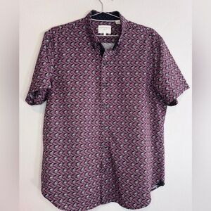 Con.Struct Men’s Flamingo Button down. Sz L slim fit. 4 way stretch.